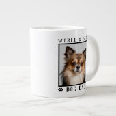 Grande Tasse Meilleur chien papa Empreintes de pattes du monde (Devant droit)