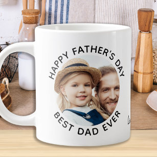 Grande Tasse Meilleur DAD Joyeux Fête des pères Personnalisé 2 