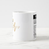 Grande Tasse Meilleur Enseignant En Or + Indice De Nutrition Mo (Devant)