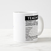 Grande Tasse Meilleur enseignant jamais bleu + valeur nutritive (Devant droit)