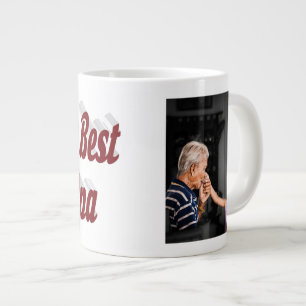 Grande Tasse Meilleur grand-père photo texte bordeaux