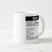Grande Tasse Meilleur papa jamais vert + la valeur nutritive, (Devant droit)