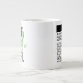 Grande Tasse Meilleur papa jamais vert + la valeur nutritive, (Devant)