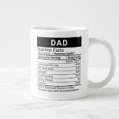 Grande Tasse Meilleur papa jamais vert + la valeur nutritive, (Droite)