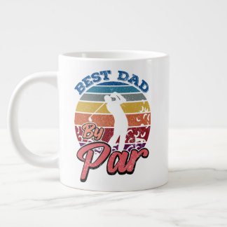 Grande Tasse Meilleur Papa Par Par Golfer Papa Retro Style Couc