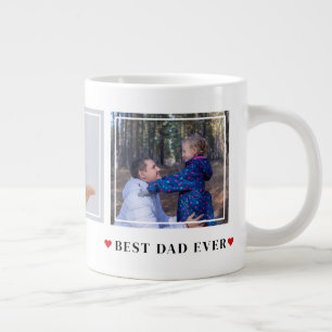Grande Tasse Meilleur Papa Une Typographie Moderne 3 Coeurs Pho