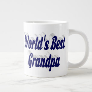 Grande Tasse Meilleur texte gris bleu foncé