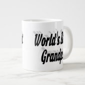Grande Tasse Meilleur texte noir Grandpa (Devant droit)
