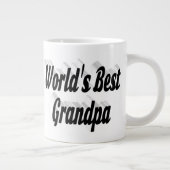 Grande Tasse Meilleur texte noir Grandpa (Droite)