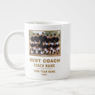 Grande Tasse Meilleure Entraîneur Équipe Nom Photo Merci
