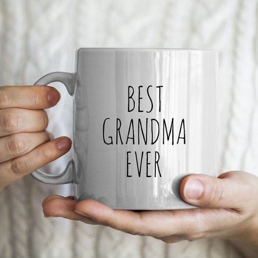 Grande Tasse "Meilleure grand-mère jamais" Simple et moderne fe