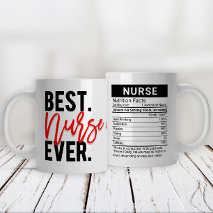 Grande Tasse Meilleure infirmière jamais rouge + valeur nutriti