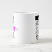 Grande Tasse Meilleure Mama jamais rose + valeur nutritive, (Devant)