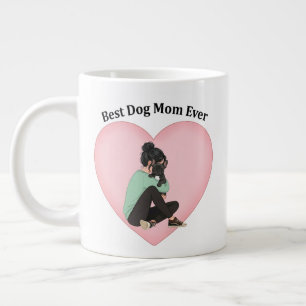 Grande Tasse Meilleure Maman de Chien Noir Bouledogue Français