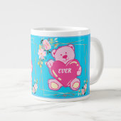 Grande Tasse Meilleure maman Jamais Floride Pink Teddy Bear Flo (Devant droit)
