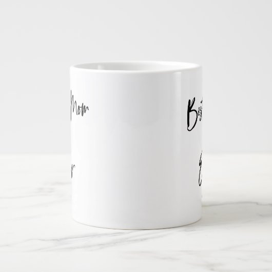 Grande Tasse Meilleure maman jamais | Script Décontracté simple (Devant)