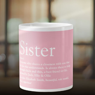 Grande Tasse Meilleure Sœur Rose Féminine Cool Fun Définition