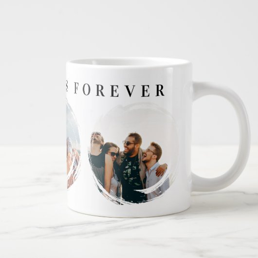 Grande Tasse Meilleurs amis Forever 3 Photo Collage Pinceau (Droite)