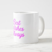 Grande Tasse Meilleurs voeux toujours - Script rose (Devant droit)