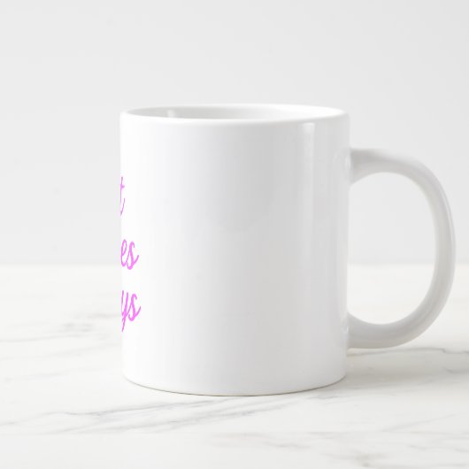 Grande Tasse Meilleurs voeux toujours - Script rose (Droite)