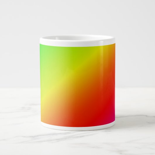 Grande Tasse Mélange diagonal dégradé arc-en-ciel coloré (Devant)