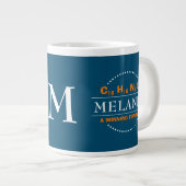Grande Tasse MELANIN Formule gagnante Monogramme TURQUOISE (Devant droit)