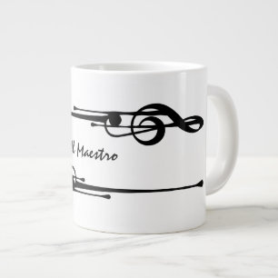 Grande Tasse MELTPOINT WHITE Hot Black G-Clef 'Il Maestro'