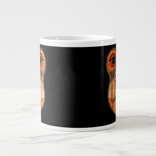 Grande Tasse Mème du singe pensif (Devant)