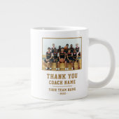 Grande Tasse Merci Coach Nom de l'équipe Photo (Droite)