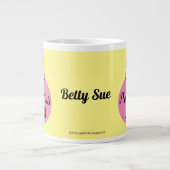 Grande Tasse Mère des chats Cute Grey Chat avec Rose Rouge (Devant)