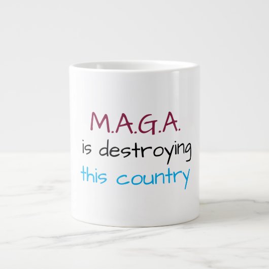 Grande Tasse Message anti-MAGA (Devant)