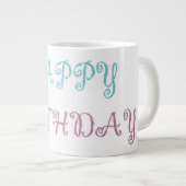 Grande Tasse Message d'anniversaire stylo rose (Devant droit)