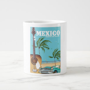 Grande Tasse Mexique - voyage en avion affiche de voyage