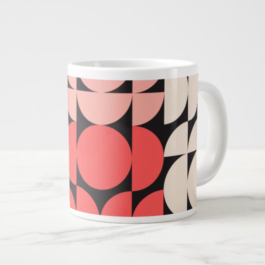 Grande Tasse Mid-Century Modern Circles and Semicircles Design (Devant droit)