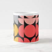 Grande Tasse Mid-Century Modern Circles and Semicircles Design (Devant)