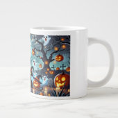 Grande Tasse Midnight Magic: Black Cats & Pumpkins Halloween (Droite)