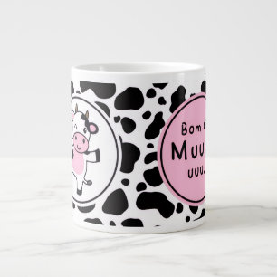 Grande Tasse Mignon design de vache Kawaii “Bom Dia Muuuuu”