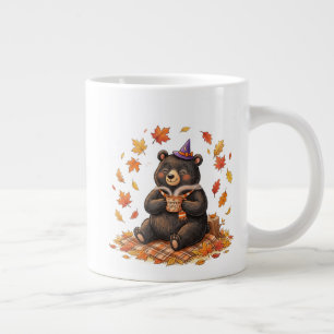 Grande Tasse Mignon ours en peluche à l'épice de citrouille pou