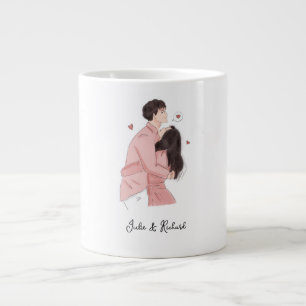 Grande Tasse mignonne carte de couple,