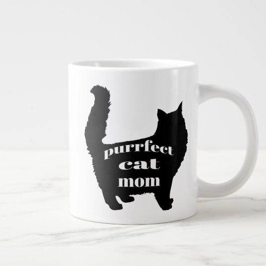 Grande Tasse Mignonne mamie de chat moderne (Droite)