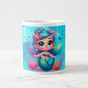 Grande Tasse Mignonne sirène sous-marine