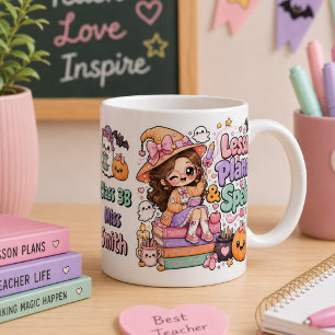 Grande Tasse Mignonne sorcière enseignante Kawaii Halloween 