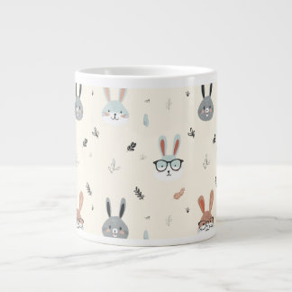 Grande Tasse Mignons visages d'animaux