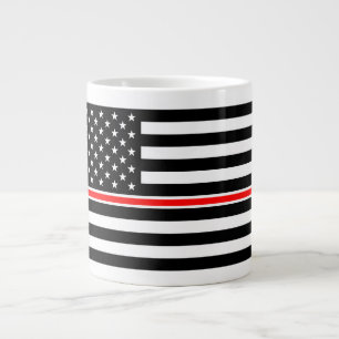 Grande Tasse Mince Red Line Drapeau : Mémorial du héros des pom