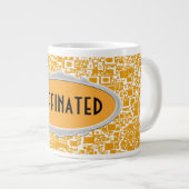 Grande Tasse Mini Carreaux jaune or et blanc (Devant droit)