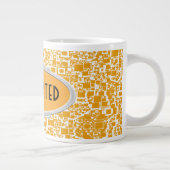 Grande Tasse Mini Carreaux jaune or et blanc (Droite)