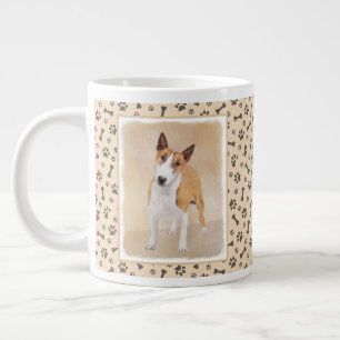 Grande Tasse Miniature Bull Terrier Peinture - Jolie Original D