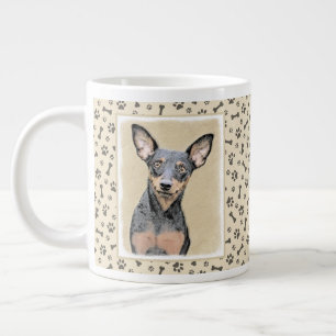 Grande Tasse Miniature Pinscher Peinture mignonne Chien Art ori