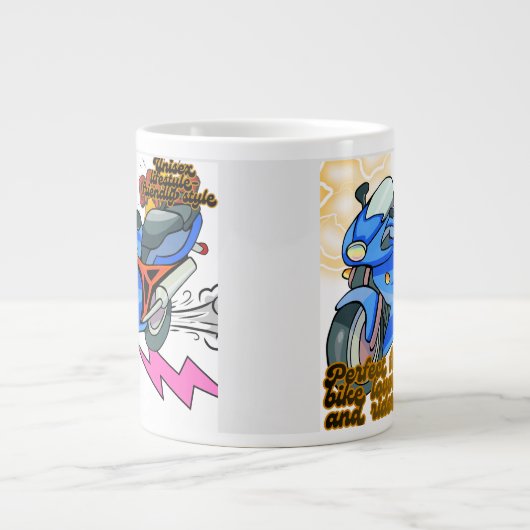 Grande Tasse Minimal Bike Art Graphic  (Devant)