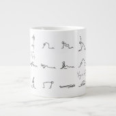 Grande Tasse Minimalist Stick Figure Yoga Poses (Devant)